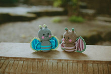 Load image into Gallery viewer, Crochet Baby Toy Butterfly rattle - pink
