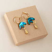 Load image into Gallery viewer, Petal Drop Hoop Earrings

