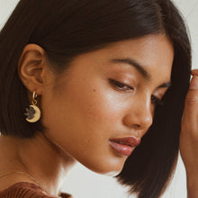 Load image into Gallery viewer, Daydream Sun &amp; Moon Hoop Earrings
