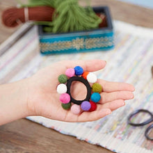 Load image into Gallery viewer, Felt 14 Ball Hair Band / Bobble - Colourful Hair Tie

