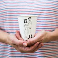 Load image into Gallery viewer, Naked Couple Front Porcelain Cup

