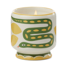 Load image into Gallery viewer, Ceramic Snake Candle - Wild Lemongrass
