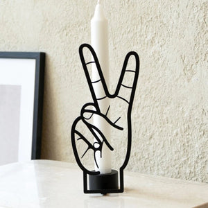 Peace Hand Candle Holder