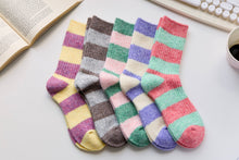 Load image into Gallery viewer, Warm Cashmere &amp; Wool Blend Socks – Striped Winter Style
