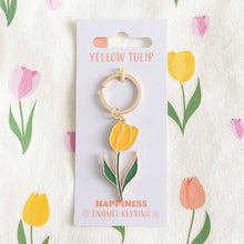 Load image into Gallery viewer, Yellow Spring Tulip Keyring
