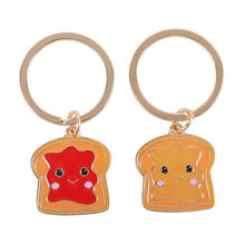 Load image into Gallery viewer, Set of 2 Kawaii Peanut Butter and Jelly Friendship Keyrings
