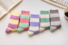 Load image into Gallery viewer, Warm Cashmere &amp; Wool Blend Socks – Striped Winter Style
