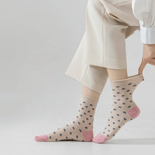 Load image into Gallery viewer, Women's Mulberry Silk Socks - Breathable &amp; Soft, Polka Dot
