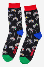 Load image into Gallery viewer, Men's Bamboo Socks - Black , Games Console
