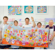 Load image into Gallery viewer, Floral Bright, Dark Chocolate Bar with Orange &amp; Popping Candy pieces
