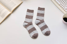 Load image into Gallery viewer, Warm Cashmere &amp; Wool Blend Socks – Striped Winter Style
