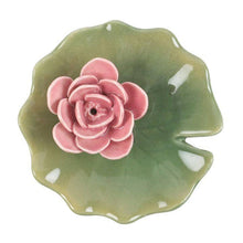 Load image into Gallery viewer, Lily Pad Trinket Dish and Incense Stick Holder
