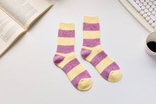 Load image into Gallery viewer, Warm Cashmere &amp; Wool Blend Socks – Striped Winter Style
