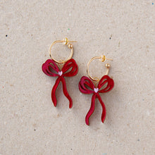 Load image into Gallery viewer, Bow Hoop Earrings
