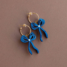 Load image into Gallery viewer, Bow Hoop Earrings
