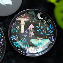 Load image into Gallery viewer, Round Dark Forest Print Trinket Dish
