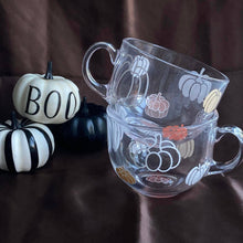 Load image into Gallery viewer, Pumpkin Glass Mug (Glitter)
