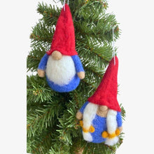 Load image into Gallery viewer, Handcrafted Felt Gnomes Ornaments, Set of 2
