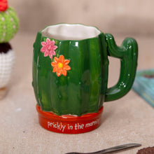 Load image into Gallery viewer, Prickly in the Morning Cactus Mug – Houseplant Gift
