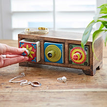 Load image into Gallery viewer, Mango Wood And Ceramic Set Of Drawers - Jewelry Box
