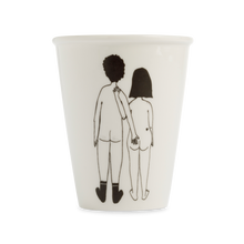Load image into Gallery viewer, Naked Couple Back Porcelain Cup
