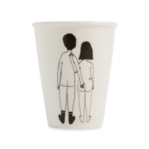 Naked Couple Back Porcelain Cup