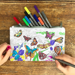 Butterfly Colour-In Pencil Case