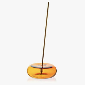 Glass Incense Holder - Yellow