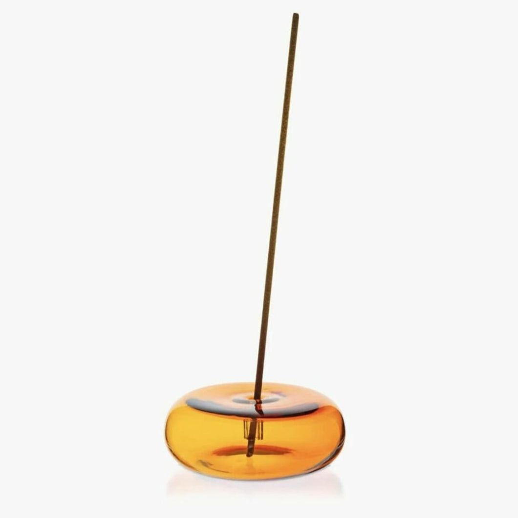 Glass Incense Holder - Yellow