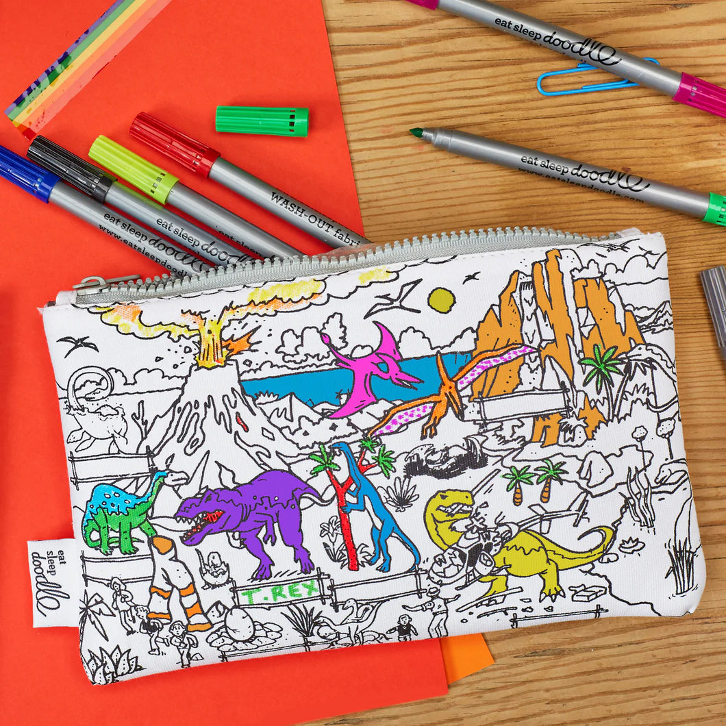 Dinosaur Colour-In Pencil Case